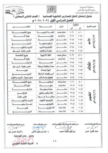 محافظ-الدقهلية-يعتمد-جداول-امتحانات-مراحل-النقل-التعليم-الأساسى-والإعدادية-50