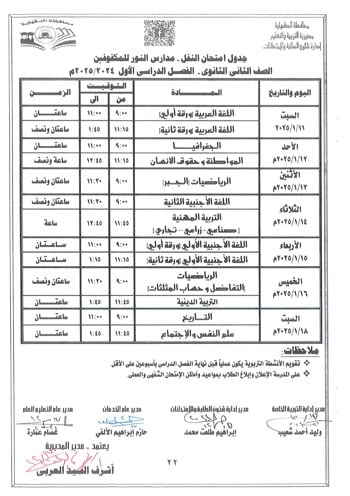 محافظ-الدقهلية-يعتمد-جداول-امتحانات-مراحل-النقل-التعليم-الأساسى-والإعدادية-24