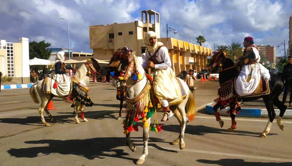 استعراض الخيول بالزينة التراثية