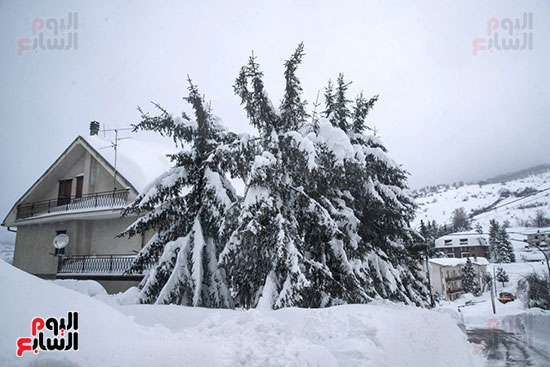 لوحات بديعة يرسمها الثلج فى إيطاليا