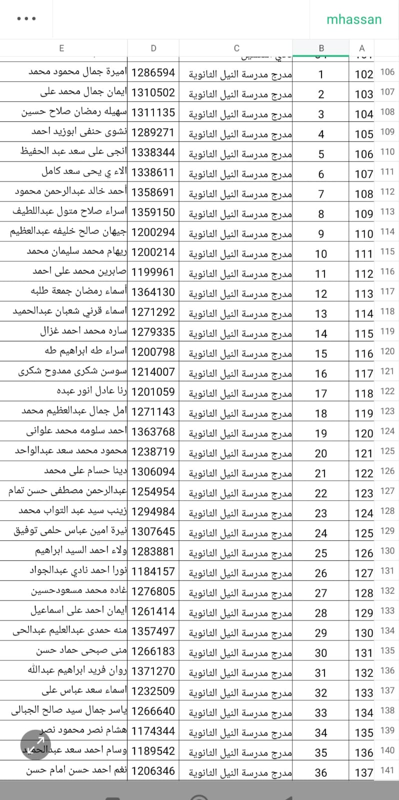 أسماء المقبولين (5)