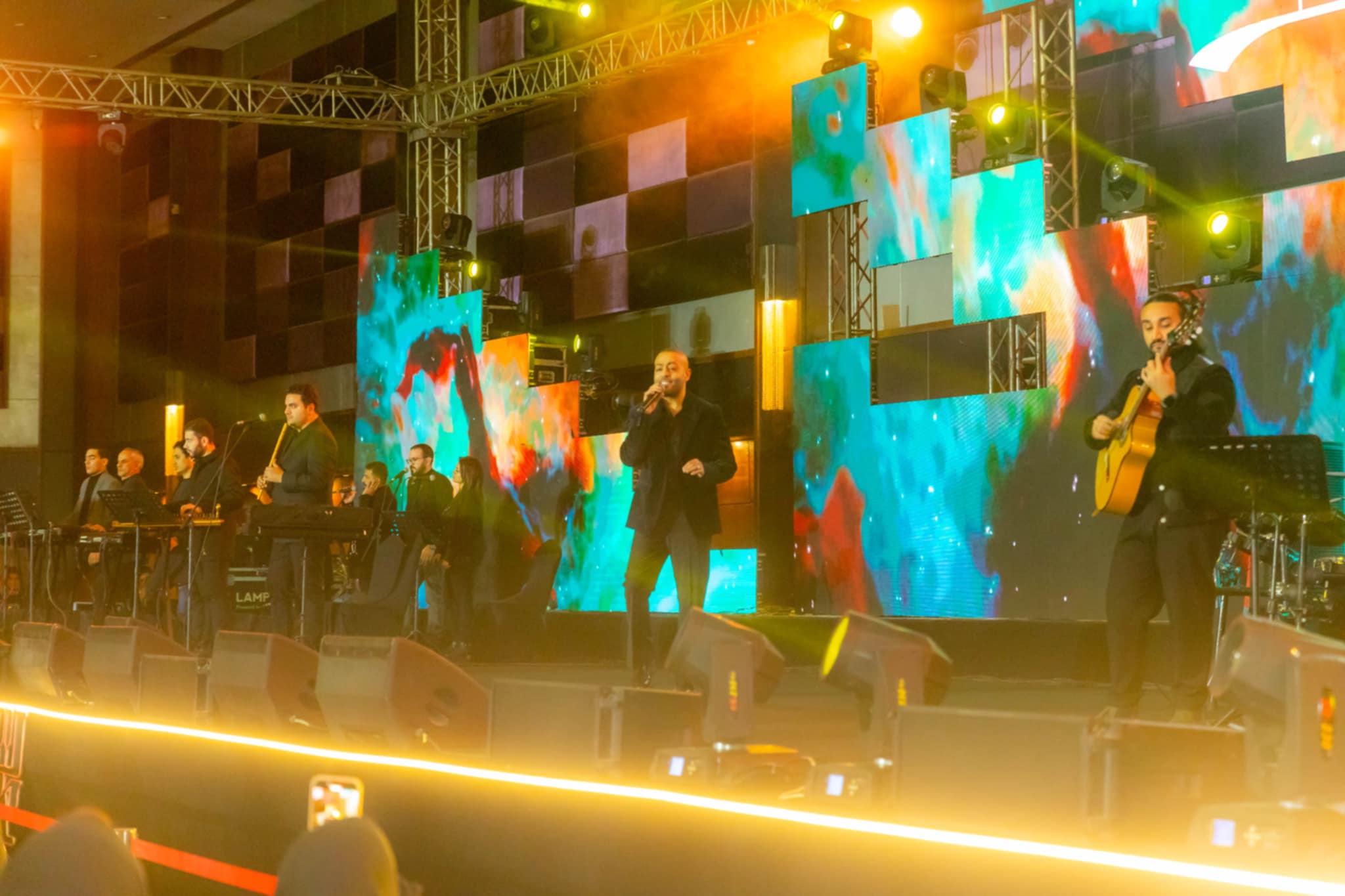 Artist Tamer Ashour's live performance