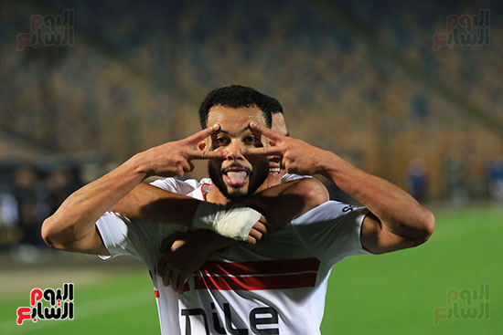 احتفال نبيل عماد دونجا لاعب الزمالك (5)