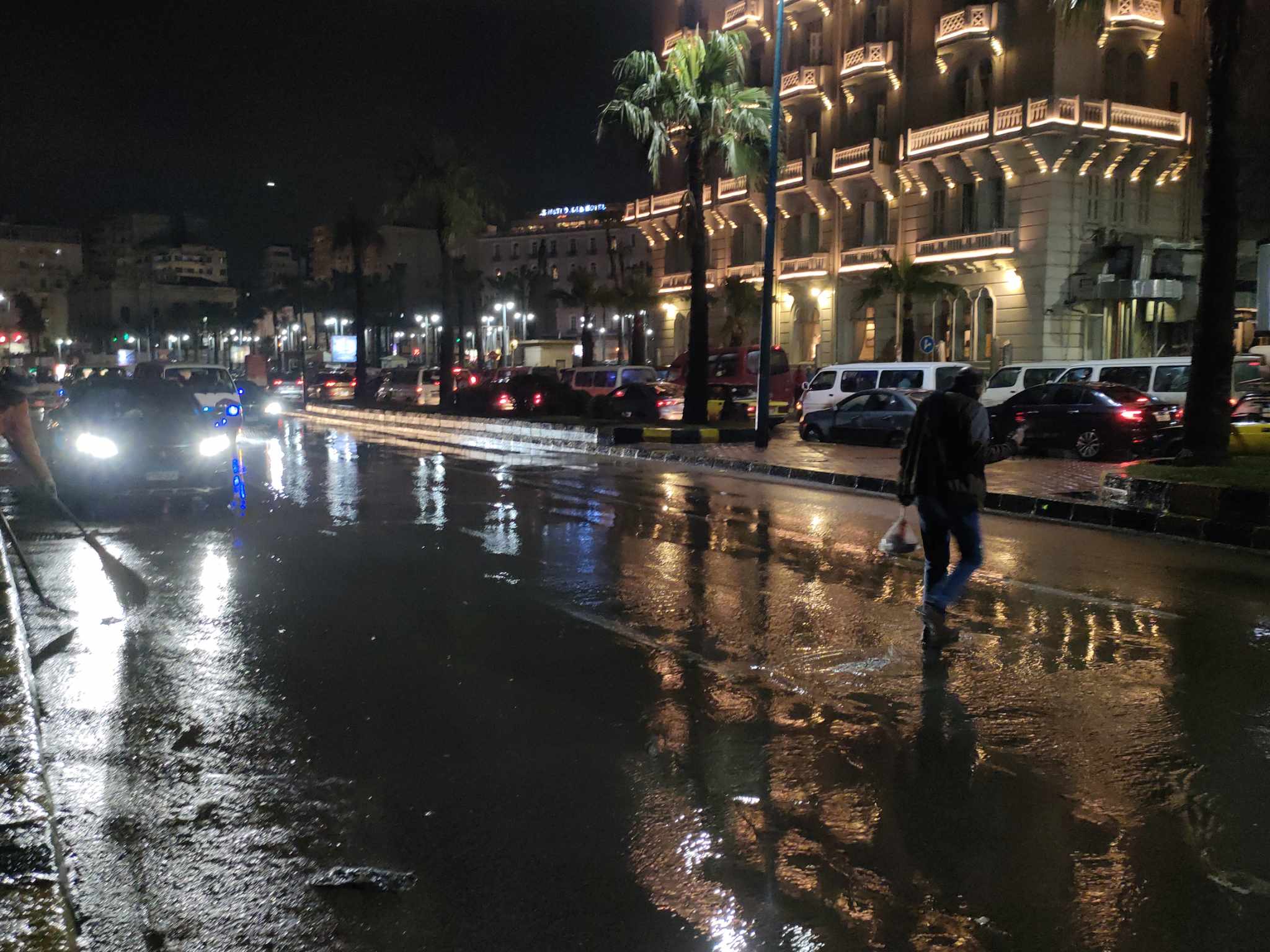 امطار غزيرة مسائية علي الإسكندرية