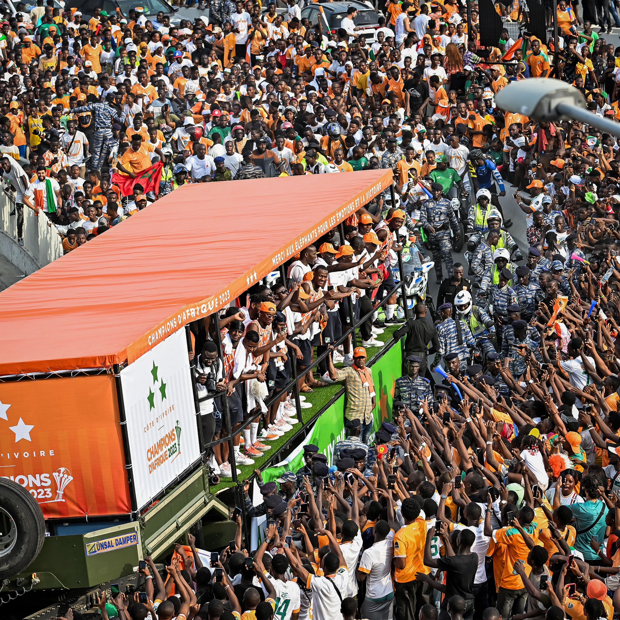 احتفالات منتخب ساحل العاج