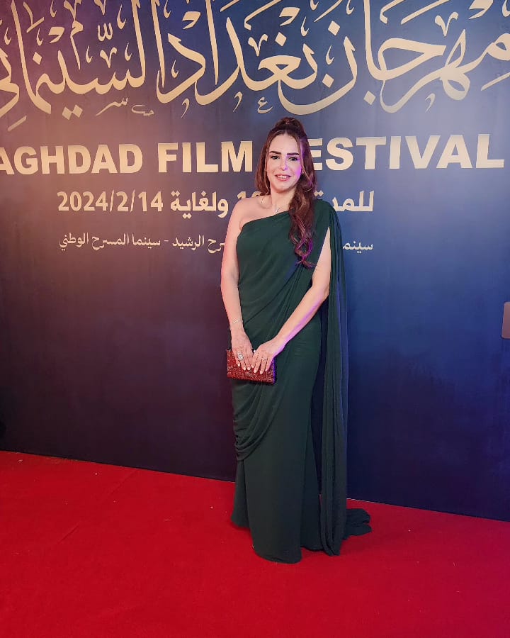 دنيا عبد العزيز العراق بلد تهتم بالثقافة ومستوى الأفلام بمهرجان بغداد رائعة (5)