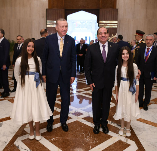 الرئيس السيسي يستقبل الرئيس التركى رجب طيب أردوغان فى قصر الاتحادية (2)