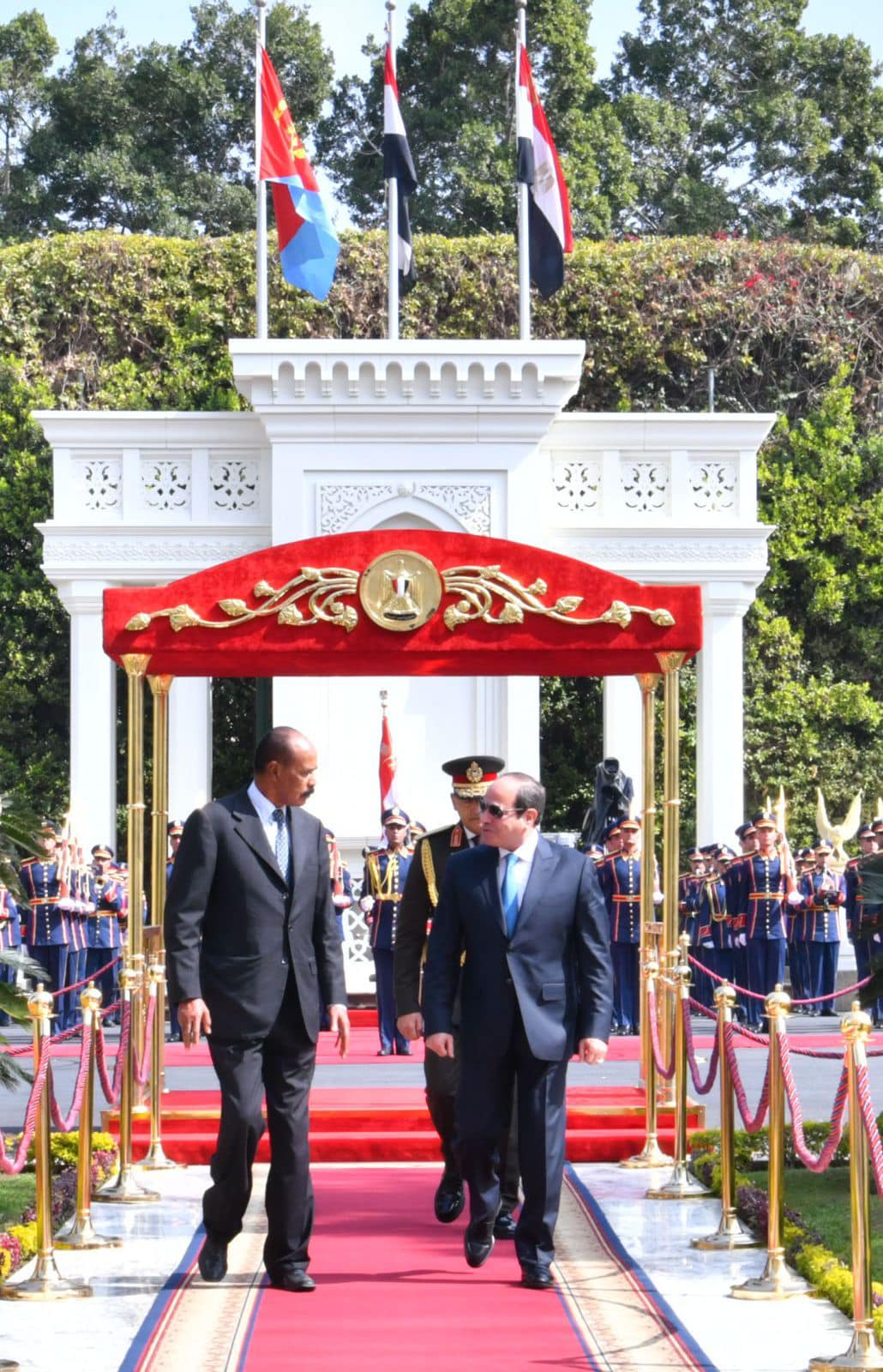 استقبال الرئيس السيسى لنظيره الإريترى بقصر الاتحادية