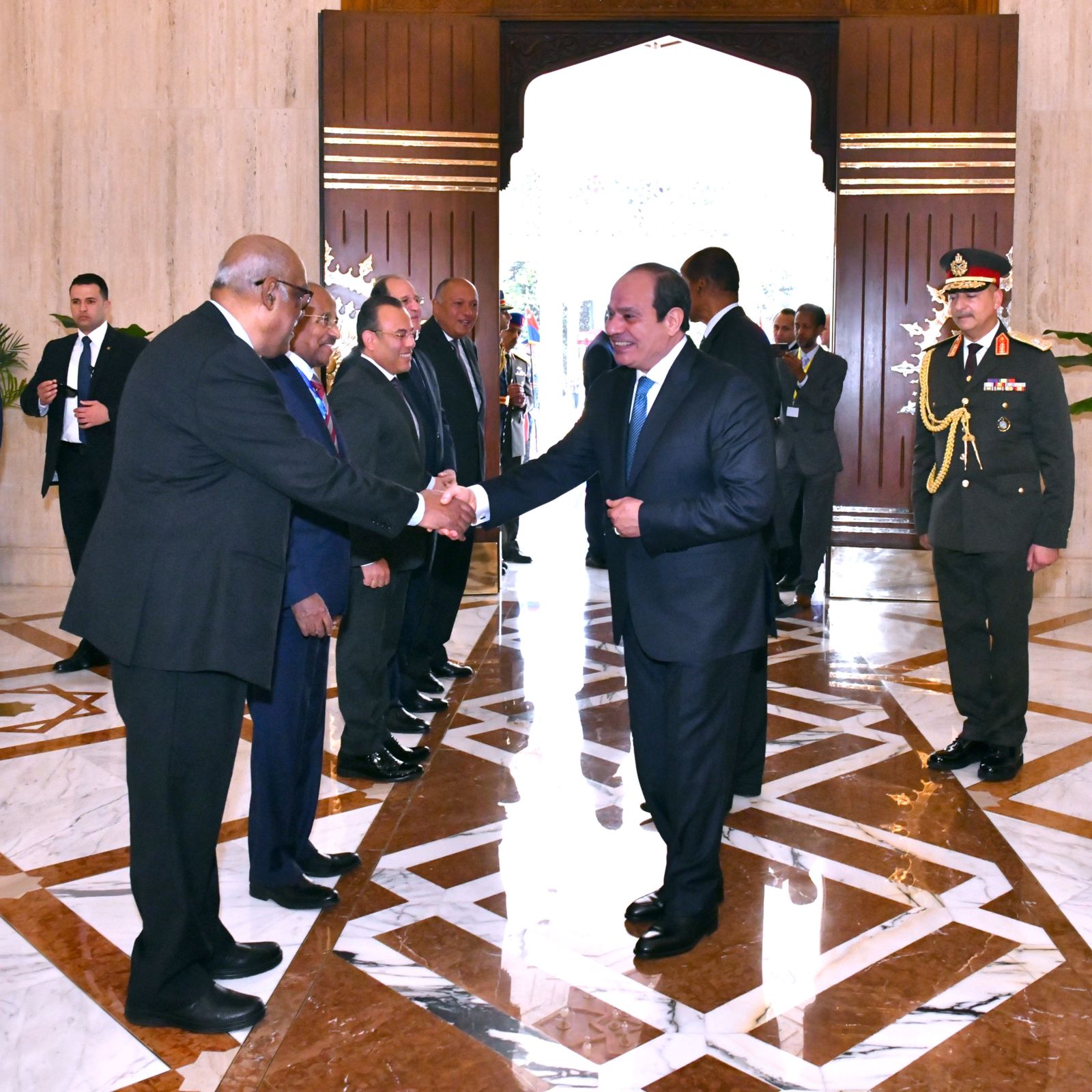 الرئيس السيسى يرحب بالوفد الإريتري