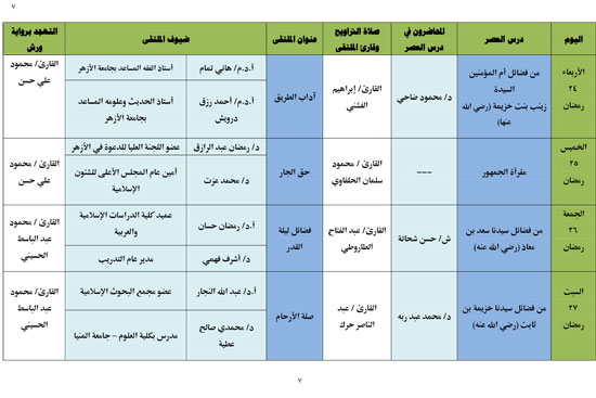 الأنشطة الدعوية (7)