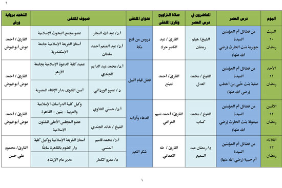 الأنشطة الدعوية (6)