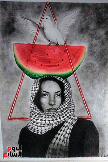 لوحة-الام-فلسطين