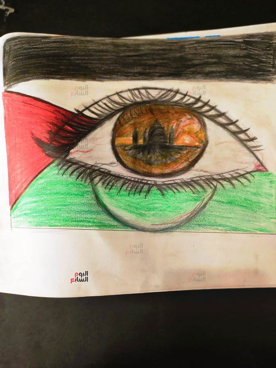 رسمه-لعين-تعبر-عن-القضية-الفلسطينية