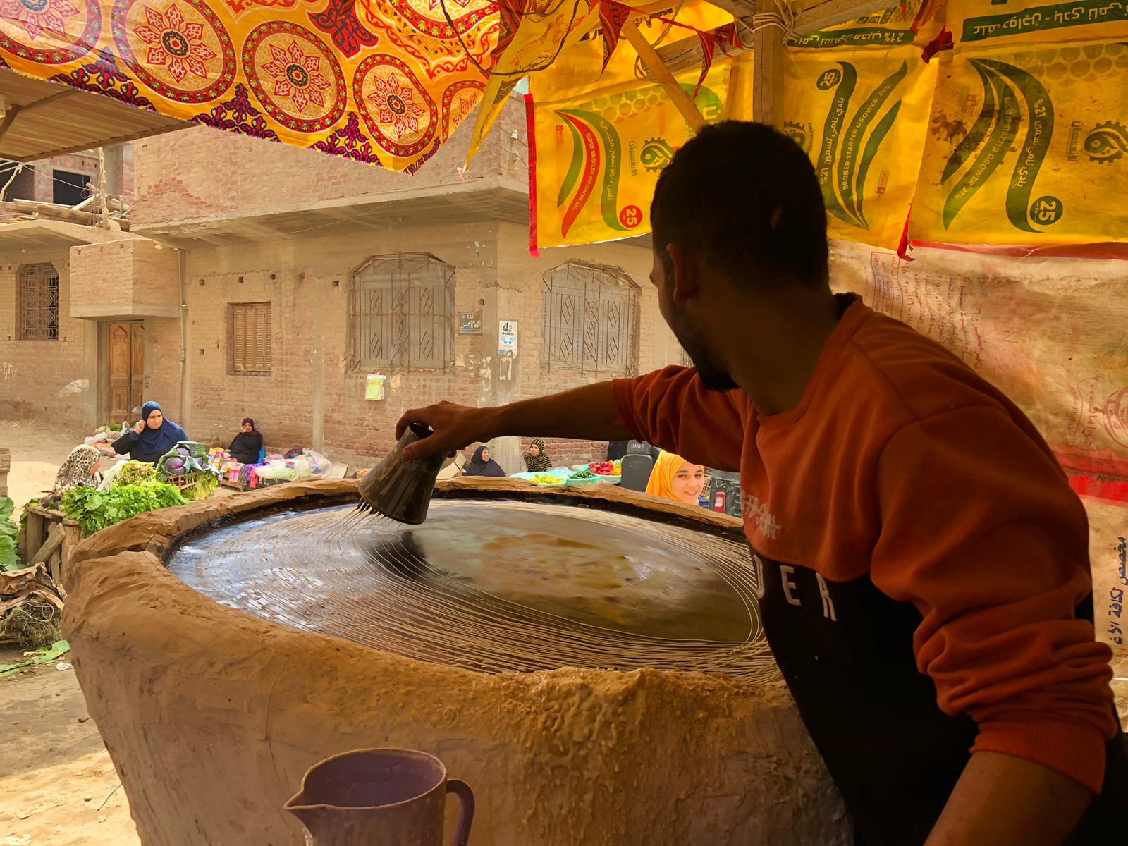 صناعة الكنافة البلدي في قرية منشأة دهشور