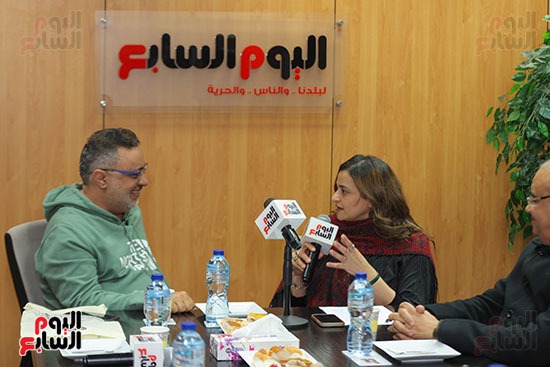 علا الشافعى رئيس تحرير البوكس نيوز والكاتب عبد الرحيم كمال