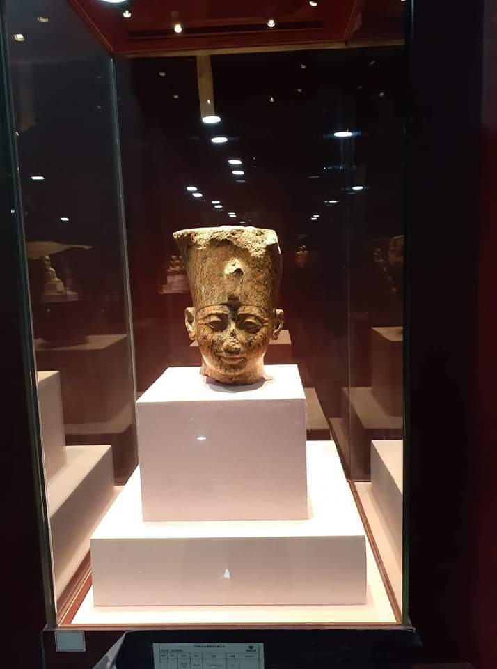 رأس لأحد ملوك الفراعنة داخل متحف الغردقة 