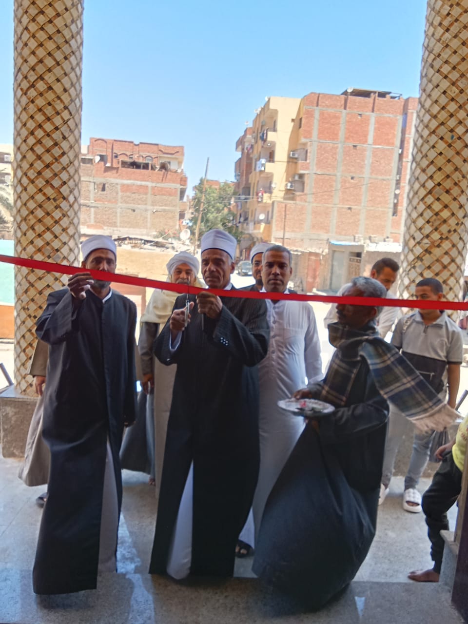 جانب من افتتاح المسجد الجديد