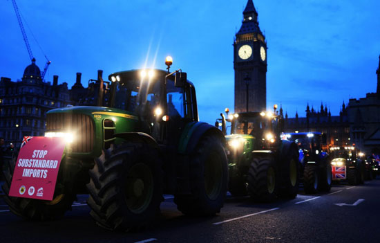 مظاهرات المزارعين فى بريطانيا