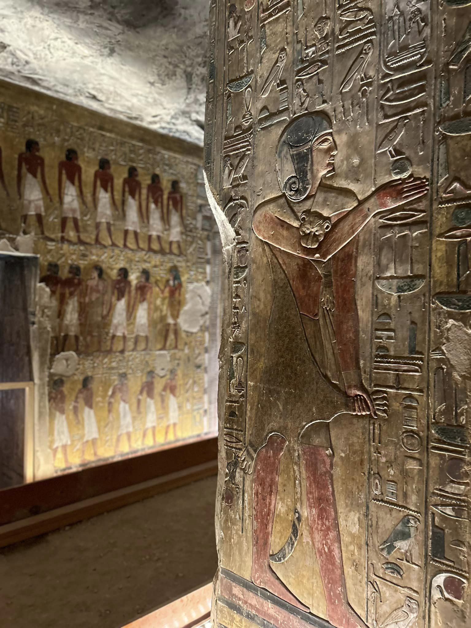 جانب من اللوحات داخل مقبرة سيتى الأول بوادى الملوك