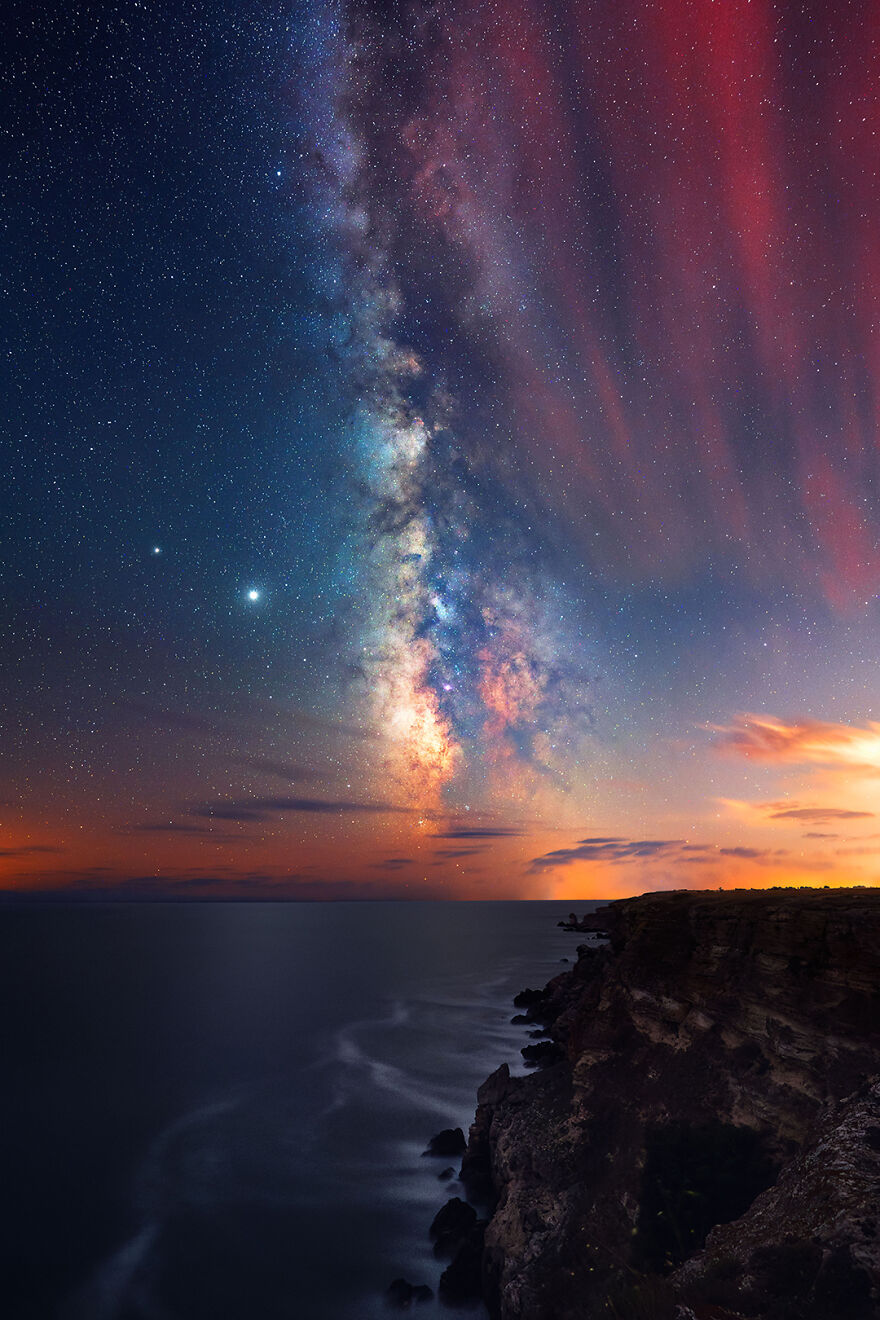 10 Milky Way With Some High Clouds Over The Black Sea Coast Of Bulgaria