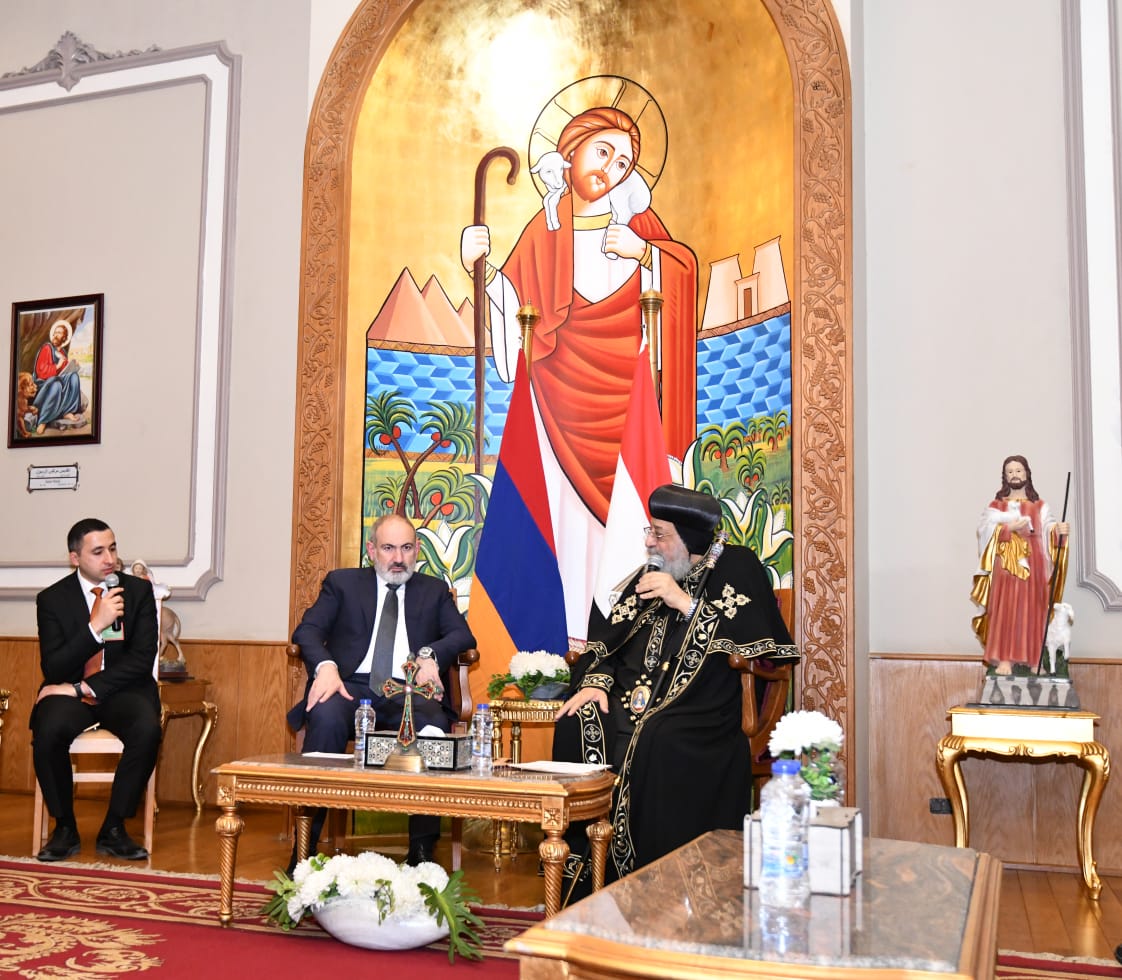 البابا تواضروس يستقبل رئيس وزراء أرمنيا