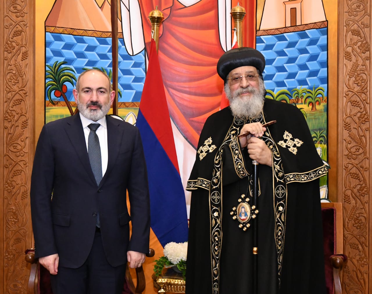 البابا تواضروس الثانى ورئيس وزراء أرمينيا