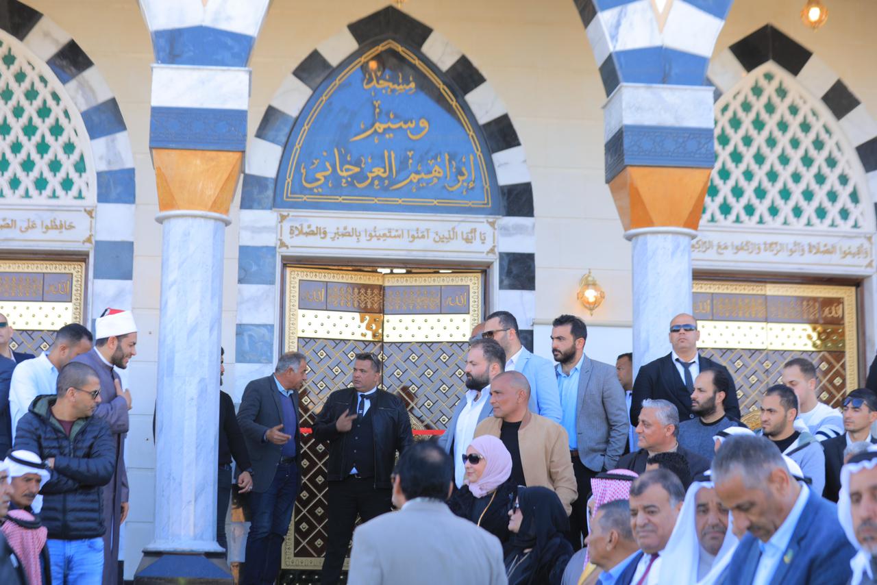الأهالى خلال افتتاح المسجد