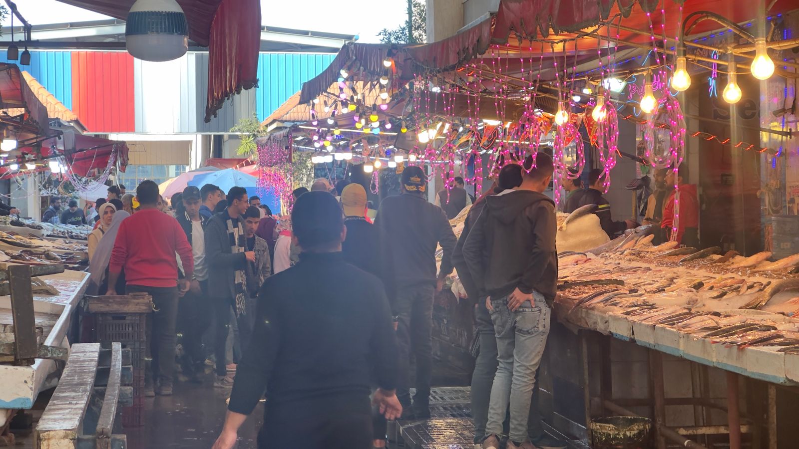 زحام في سوق أسماك بورسعيد