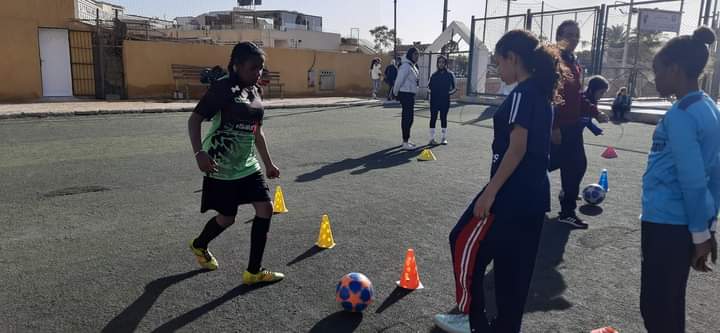 جانب من تدريب الفتيات بمراكز شباب اسوان