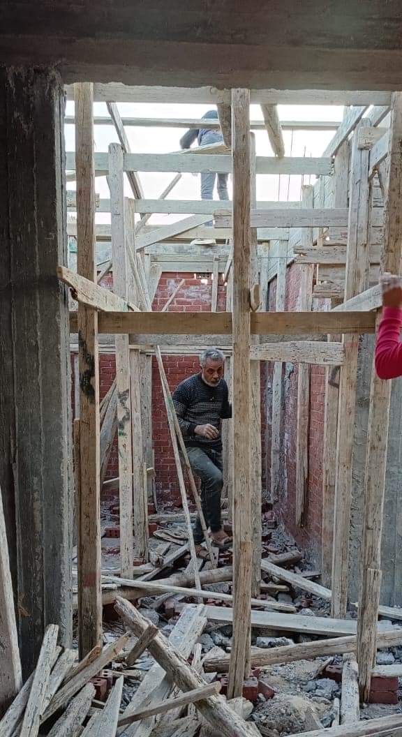 ايقاف أعمال بناء مخالف في المنتزة بالإسكندرية