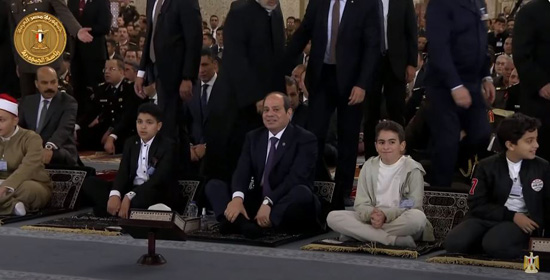 الرئيس السيسي يؤدى صلاة العيد بالعاصمة الإدارية (9)