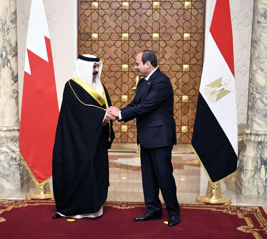 الرئيس السيسى مع شقيقه ملك البحرين