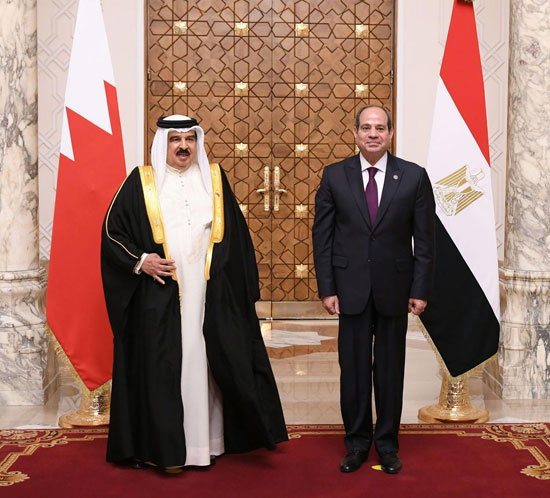 الرئيس السيسى وملك مملكة البحرين حمد بن عيسى آل خليفة