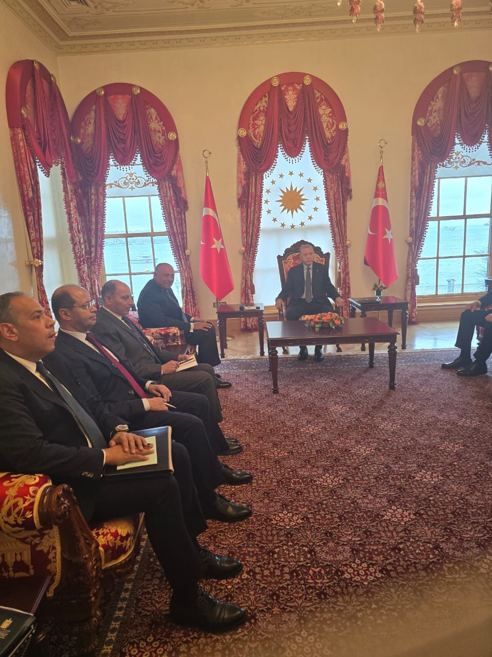 جلسة بين شكرى وأردوغان