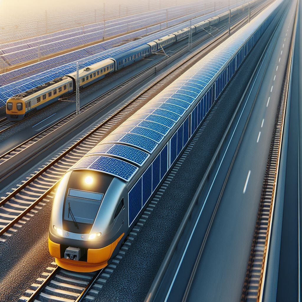 تشغيل اتوبيسات النقل الجماعى والقطارات بالطاقه الشمسية (1)