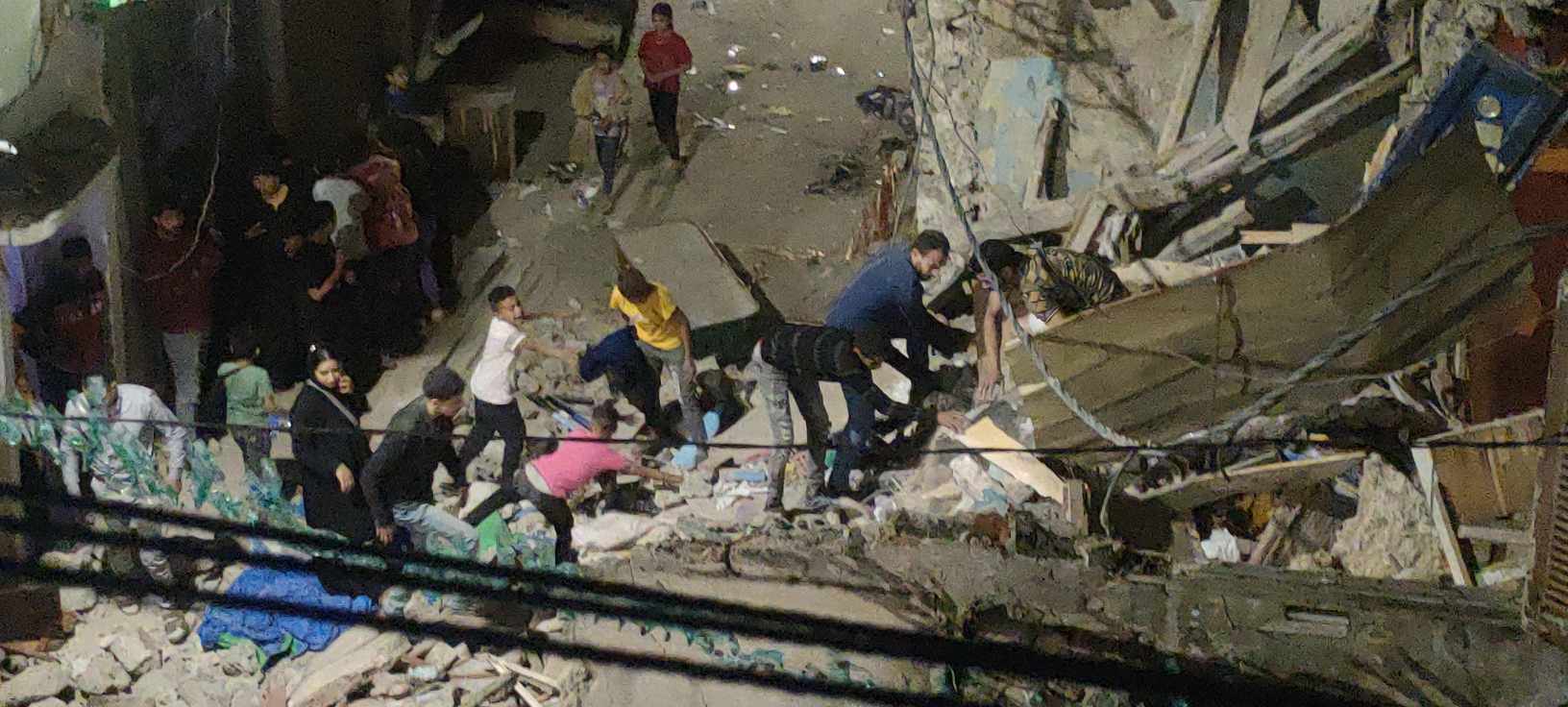 انهيار عقار بشارع التميمي في كرموز بالإسكندرية