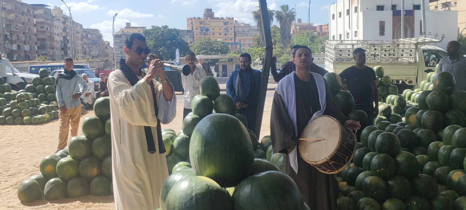 افتتاح بيع البطيخ بالمزمار في الحضرة الإسكندرية