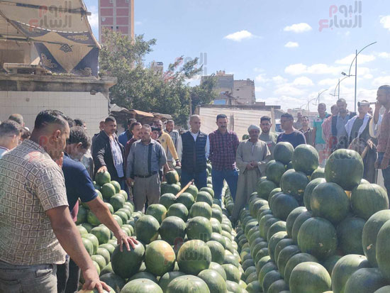 مزاد-بيع-البطيخ-في-سوق-الحضرة-الإسكندرية