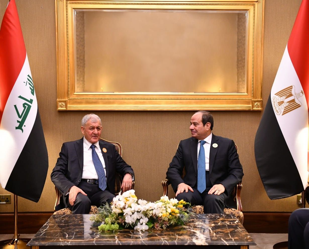 الرئيس السيسى والرئيس العراقى عبد اللطيف رشيد 