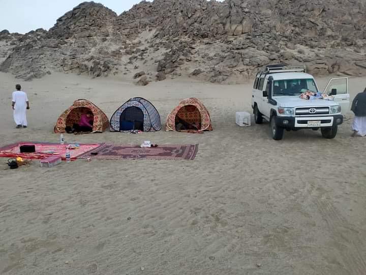 تجهيز المخيمات فى الصحراء 