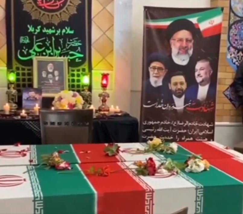إيران تنشر صورة لنعش الرئيس