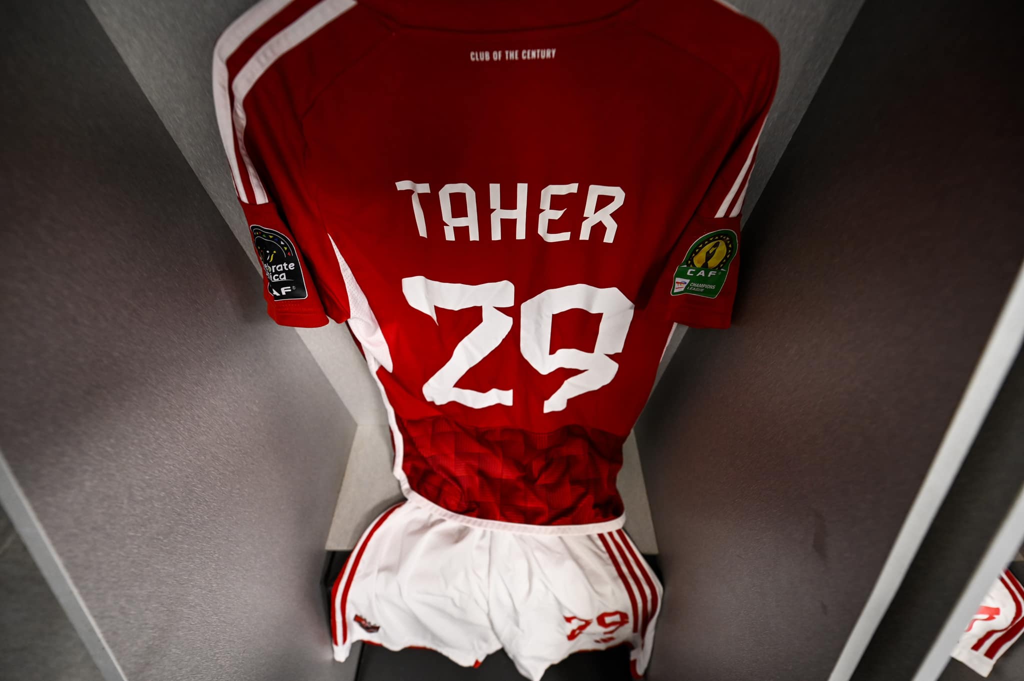 غرفة ملابس النادي الاهلي قبل مباراة  الترجي بالقاهرة