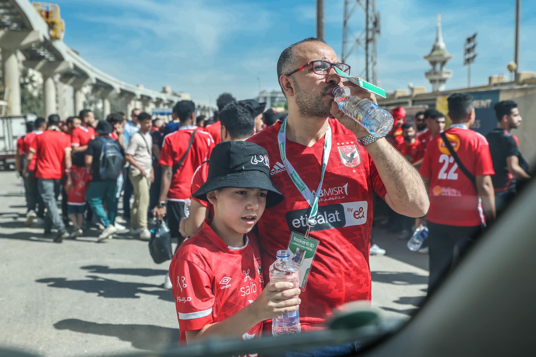 جمهور الأهلي في الطريق لاستاد القاهرة لحضور   مباراة الترجي