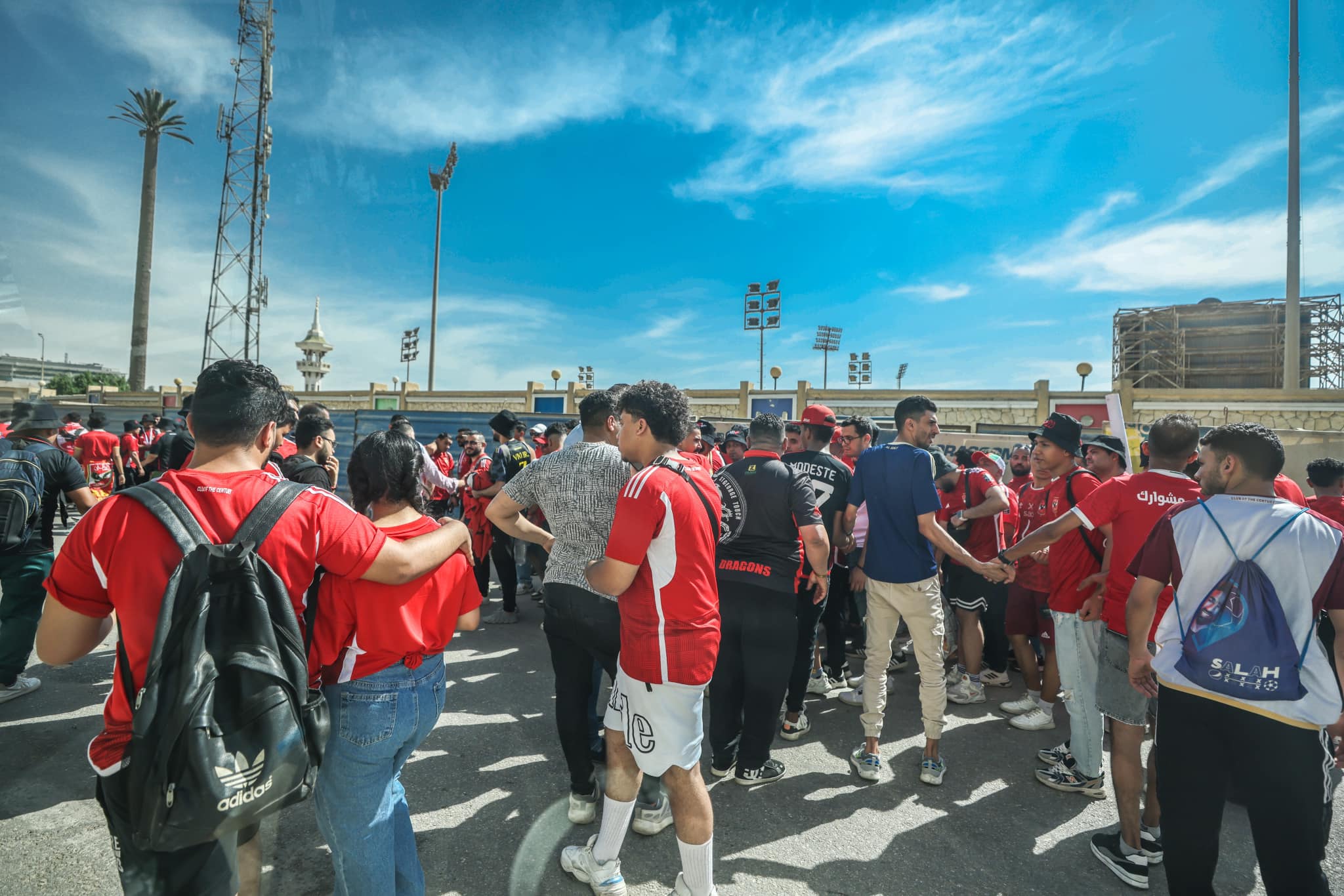 جمهور الأهلي في استاد القاهرة لحضور مباراة الترجي