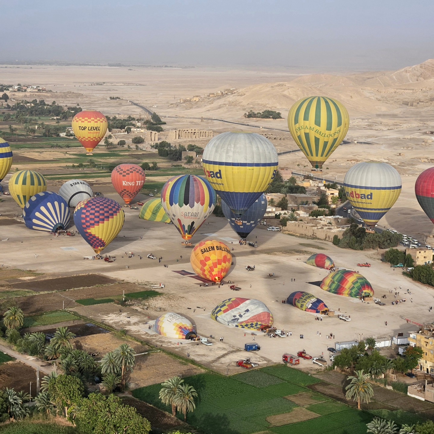 رحلات البالون الطائر تغرد في سماء غرب الأقصر وسط أجواء مبهجة