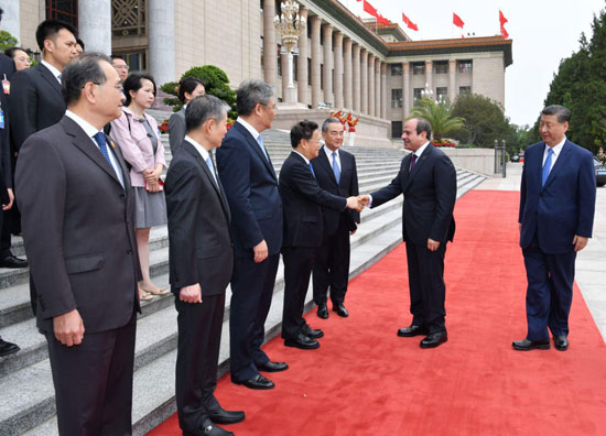 استقبال رسمى للرئيس عبد الفتاح السيسى فى الصين