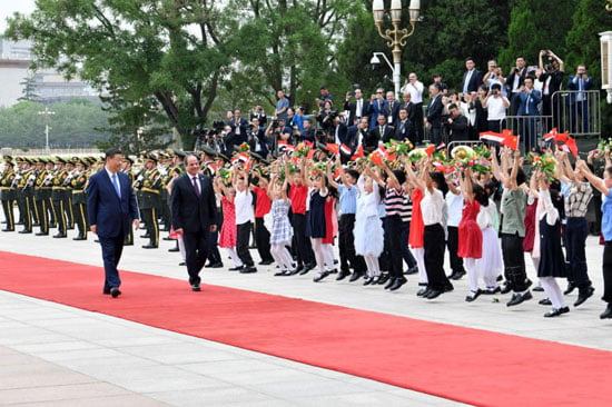 استقبال رسمى للرئيس عبد الفتاح السيسى فى الصين