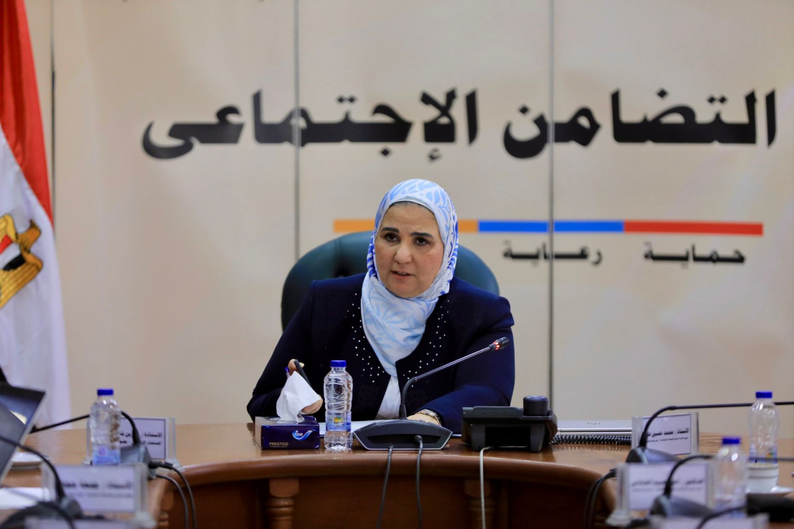 الدكتورة نيفين القباج وزيرة التضامن الاجتماعي الاجتماع