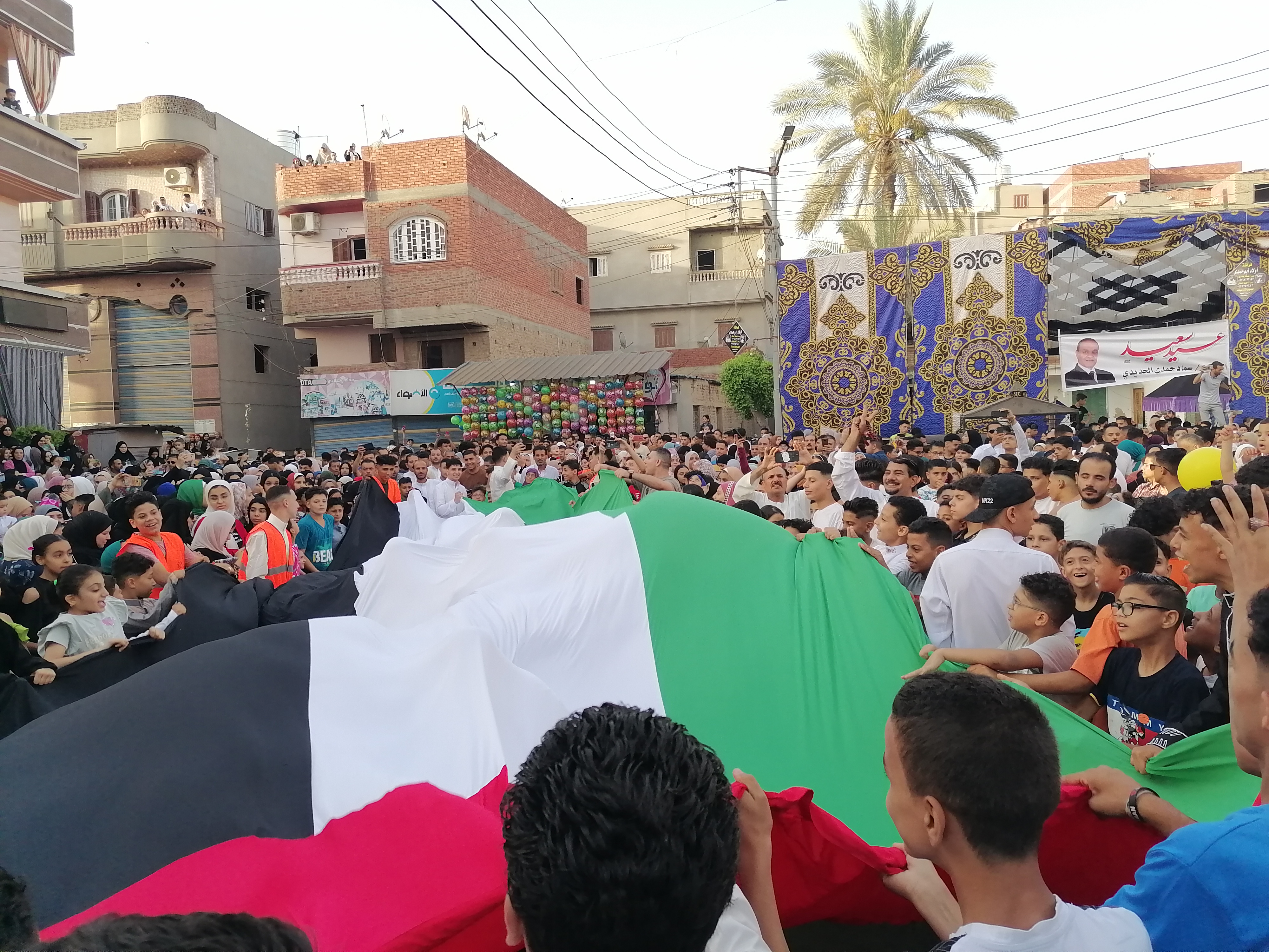 علم فلسطين في احتفالات الدقهلية