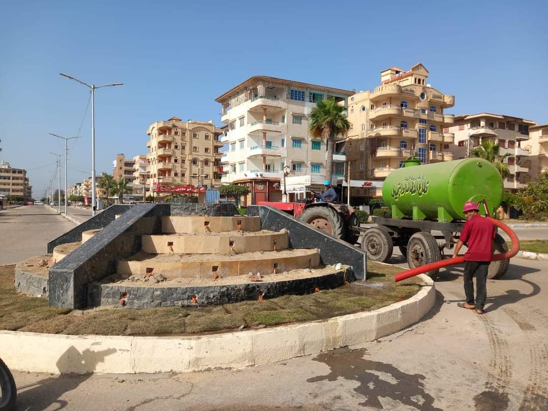 أعمال التطوير بمدينة جمصة